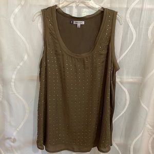 Jennifer Lopez Sleeveless Blingy Tank Top, Size 0X